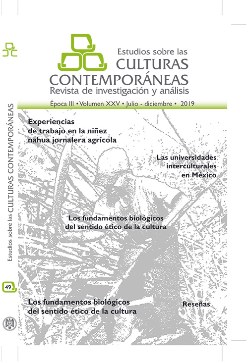 					Ver Vol. 25 Núm. 49 (2019): Estudios sobre las Culturas Contemporáneas y un proyecto de civilización
				