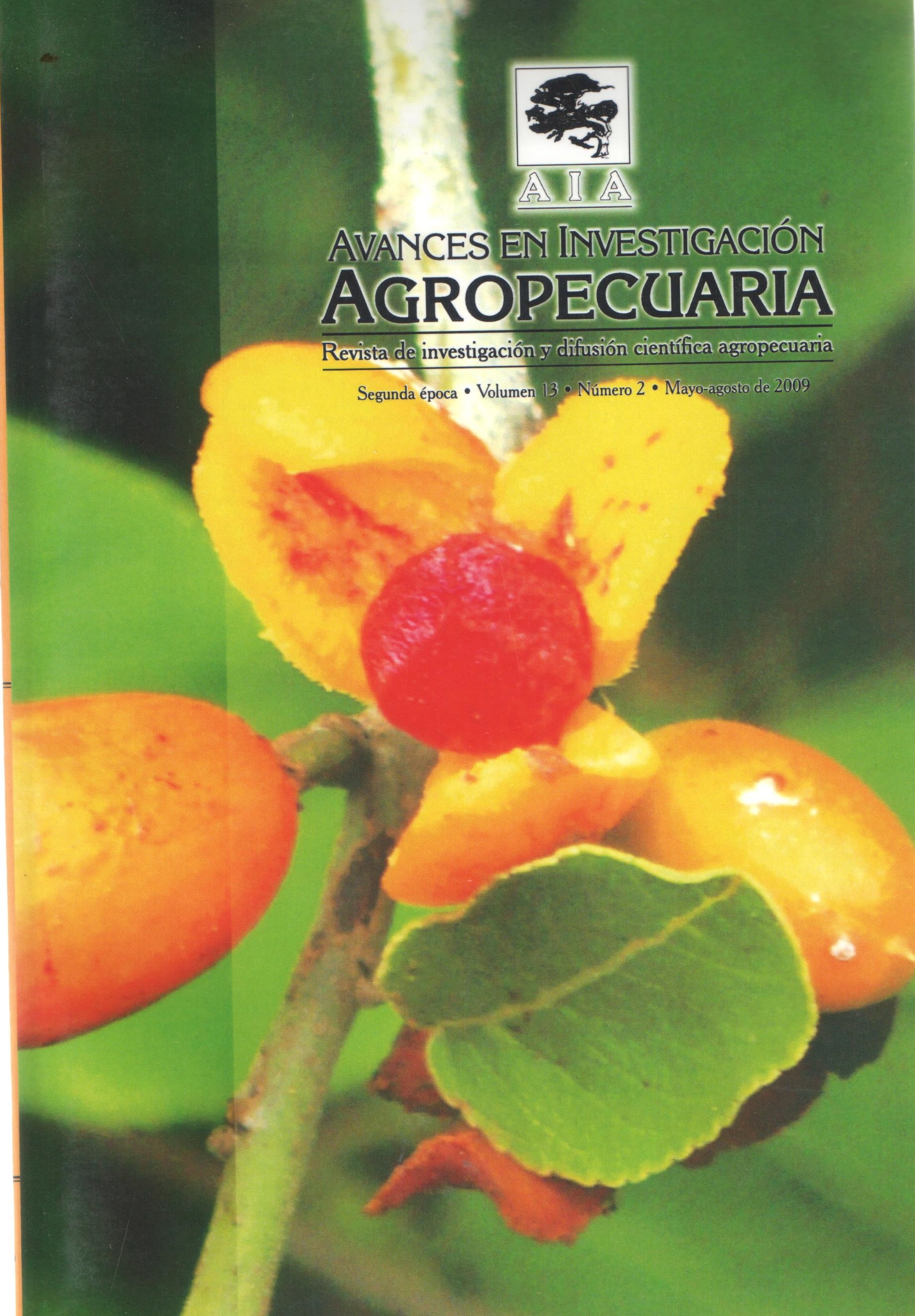 					Ver Vol. 13 Núm. 2 (2009): AVANCES EN INVESTIGACIÓN AGROPECUARIA (Mayo)
				